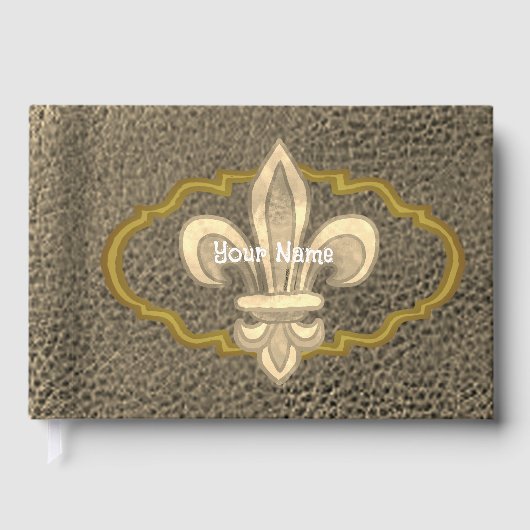 Fleur De Lis familiewapen gastenboek (Voorkant)