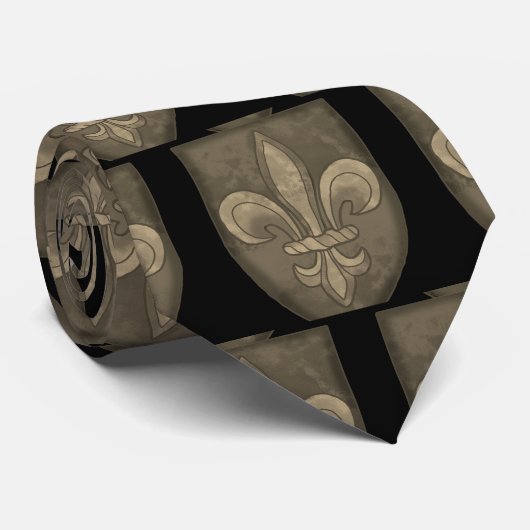 Fleur De Lis Familiewapen  Stropdas (Opgerold)