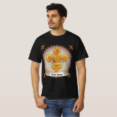 Fleur De Lis Family Crest Surname T-shirt (Voorkant volledig)