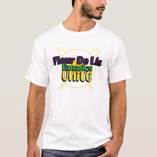 Fleur de Lis Fanatics verenigt zich. Mardi Gras Ho T-shirt