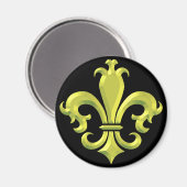 Fleur de LIs Fancy Gold New Orleans Magneet (Voorkant / Achterkant)
