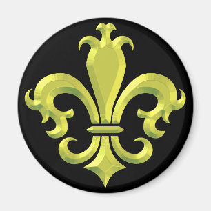 Fleur de LIs Fancy Gold New Orleans Magneet