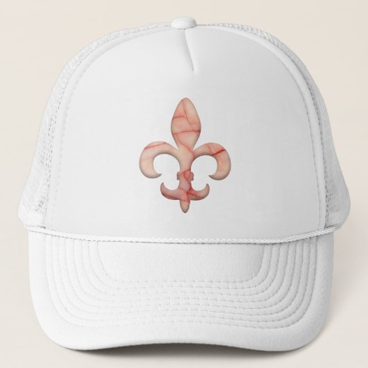 Fleur de lis Faux Stone 3 Trucker Pet (Voorkant)