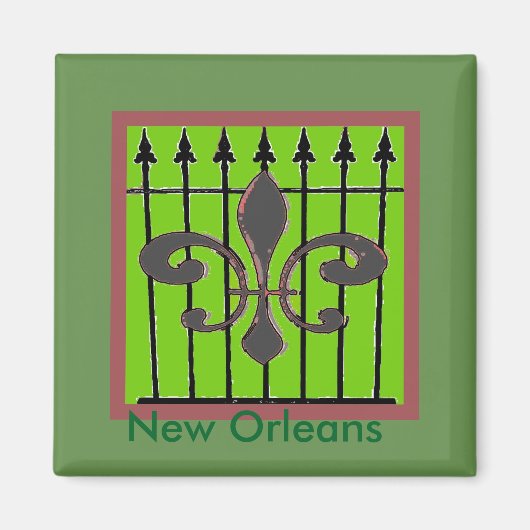 Fleur De Lis Fence Magneet (Voorkant)