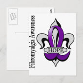 Fleur De Lis Fibromyalgia Hope Briefkaart (Voorkant / Achterkant)