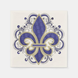 Fleur de Lis Fine  Floral Servet