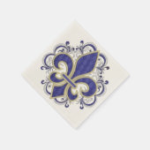 Fleur de Lis Fine Floral Servet (Hoek)