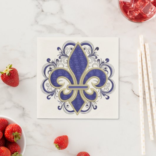 Fleur de Lis Fine  Floral Servet (Insitu)