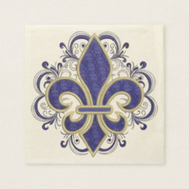 Fleur de Lis Fine  Floral Servet