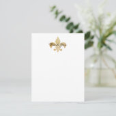 Fleur de Lis Flat - Hartelijk dank Bedankkaart (Staand voorkant)