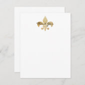 Fleur de Lis Flat - Hartelijk dank Bedankkaart (Voorkant / Achterkant)