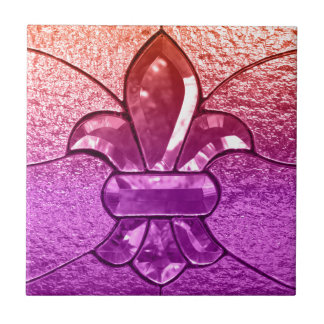 Fleur De Lis Flor New Orleans Jewel Glass Tegeltje