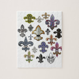 Fleur De Lis Flor New Orleans Jewel Sparkle Legpuzzel