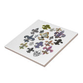 Fleur De Lis Flor New Orleans Jewel Sparkle Tegeltje (Zijkant)