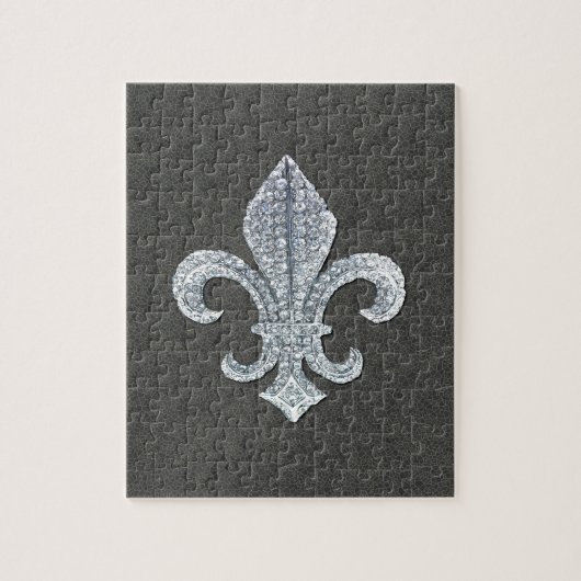 Fleur De Lis Flor New Orleans Stone Jewel Legpuzzel (Verticaal)