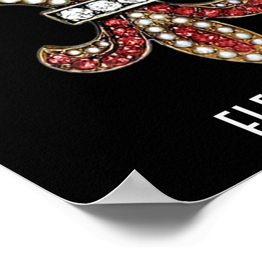 Fleur De Lis Flor Symbol Brown New Orleans Poster (Hoek)