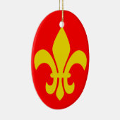 Fleur de Lis* France kerstversiering Keramisch Ornament (Rechts)