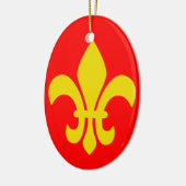 Fleur de Lis* France kerstversiering Keramisch Ornament (Links)