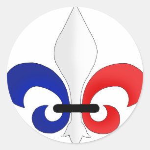 Fleur de lis France vlagkleuren Ronde Sticker