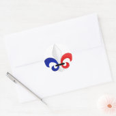 Fleur de lis France vlagkleuren Ronde Sticker (Envelop)