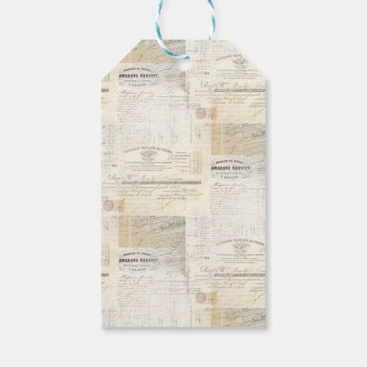 Fleur de Lis  Frans Huwelijkscadeau Label Cadeaulabel (Achterkant)