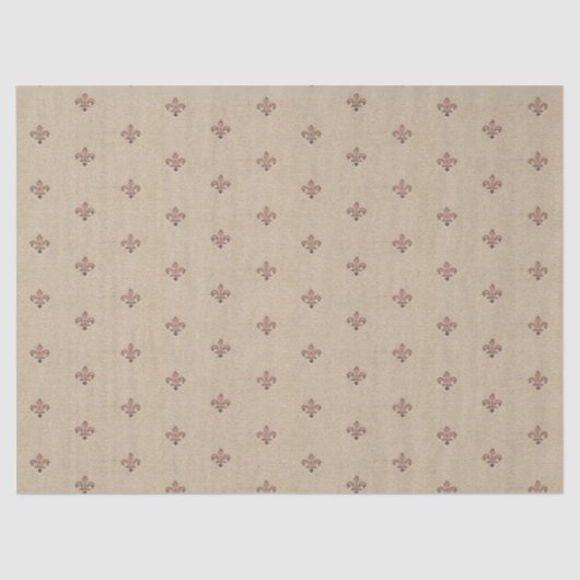 Fleur de Lis  Frans Pattern Brown Tissuepapier (Voorkant)