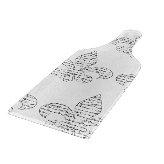 Fleur de Lis French Script Snijplank (Hoek)