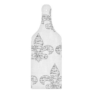 Fleur de Lis French Script Snijplank