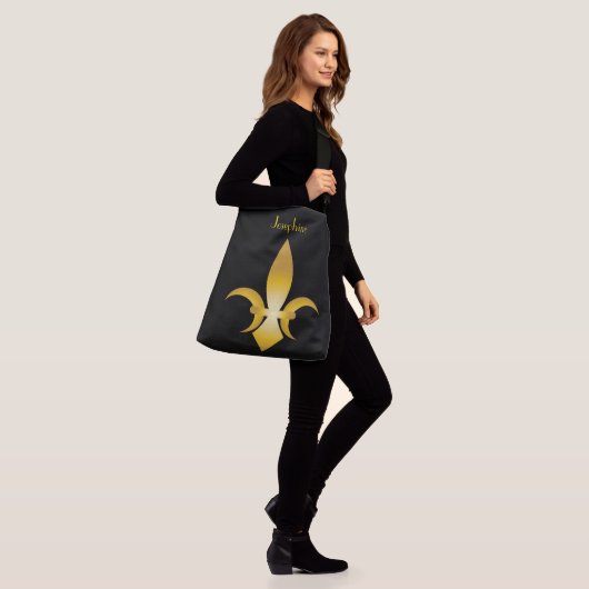 Fleur-De-Lis gepersonaliseerd Crossbody Tas (Op model)