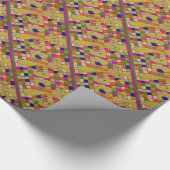 Fleur De Lis, glas-in-lood-effect, Cadeaupapier (Hoek)
