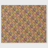 Fleur De Lis, glas-in-lood-effect, Cadeaupapier (Vlak)