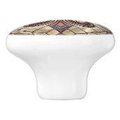 Fleur-de-lis - Glas in lood mozaïekkunst Keramische Knop (Zijkant)