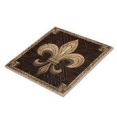 Fleur-de-lis - Glas in lood mozaïekkunst Tegeltje (Zijkant)