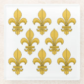 Fleur-de-lis Glazen Onderzetter (Voorkant)