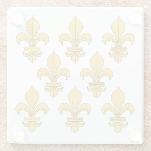 Fleur-de-lis Glazen Onderzetter (Achterkant)