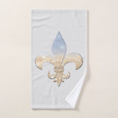 Fleur De Lis Gold Blue Grey Bad Handdoek (Handdoek)