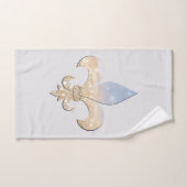 Fleur De Lis Gold Blue Grey Bad Handdoek (Handdoek)