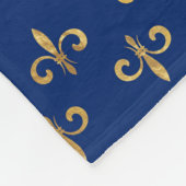 Fleur-de-lis - Gold en Royal Blue Fleece Deken (Hoek)