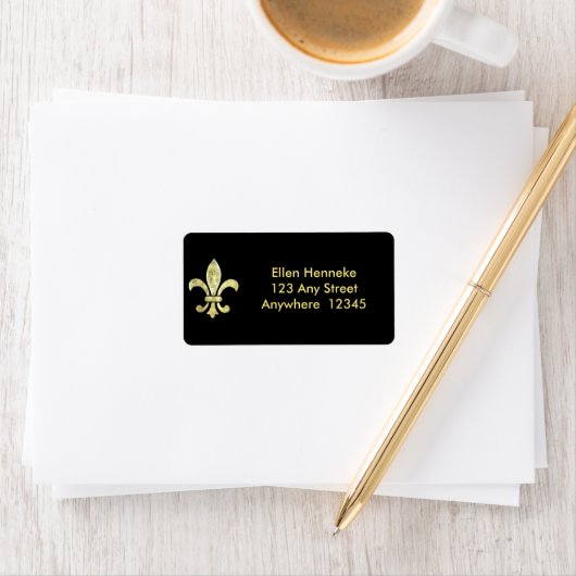 Fleur De Lis Gold Leaf Etiket (Insitu)
