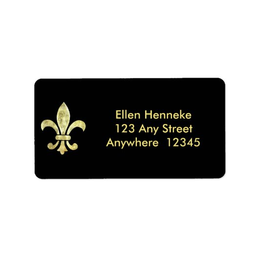 Fleur De Lis Gold Leaf Etiket (Voorkant)