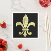 Fleur de Lis Gold Leaf Servet (Insitu)