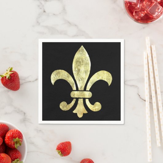 Fleur de Lis Gold Leaf Servet (Insitu)