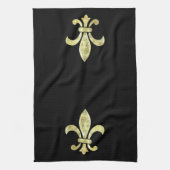 Fleur de Lis Gold Leaf Theedoek (Verticaal)