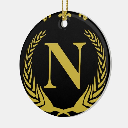 Fleur De Lis Gold, Letter of Number Keramisch Ornament (Links)