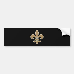 Fleur DE Lis Gold met Wit en Zwart Overzicht Bumpersticker