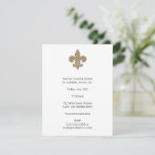 Fleur de Lis Gold met witte en zwarte omtrek Kaart (Staand voorkant)