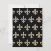 Fleur de Lis Gold met witte en zwarte omtrek Kaart (Achterkant)