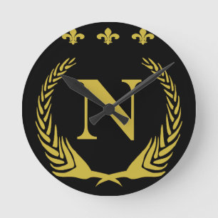 Fleur De Lis Gold Ronde Klok