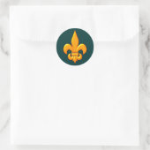 Fleur De Lis Gold Ronde Sticker (Tas)