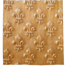 fleur de lis, goudbeschilderd hout,  hout